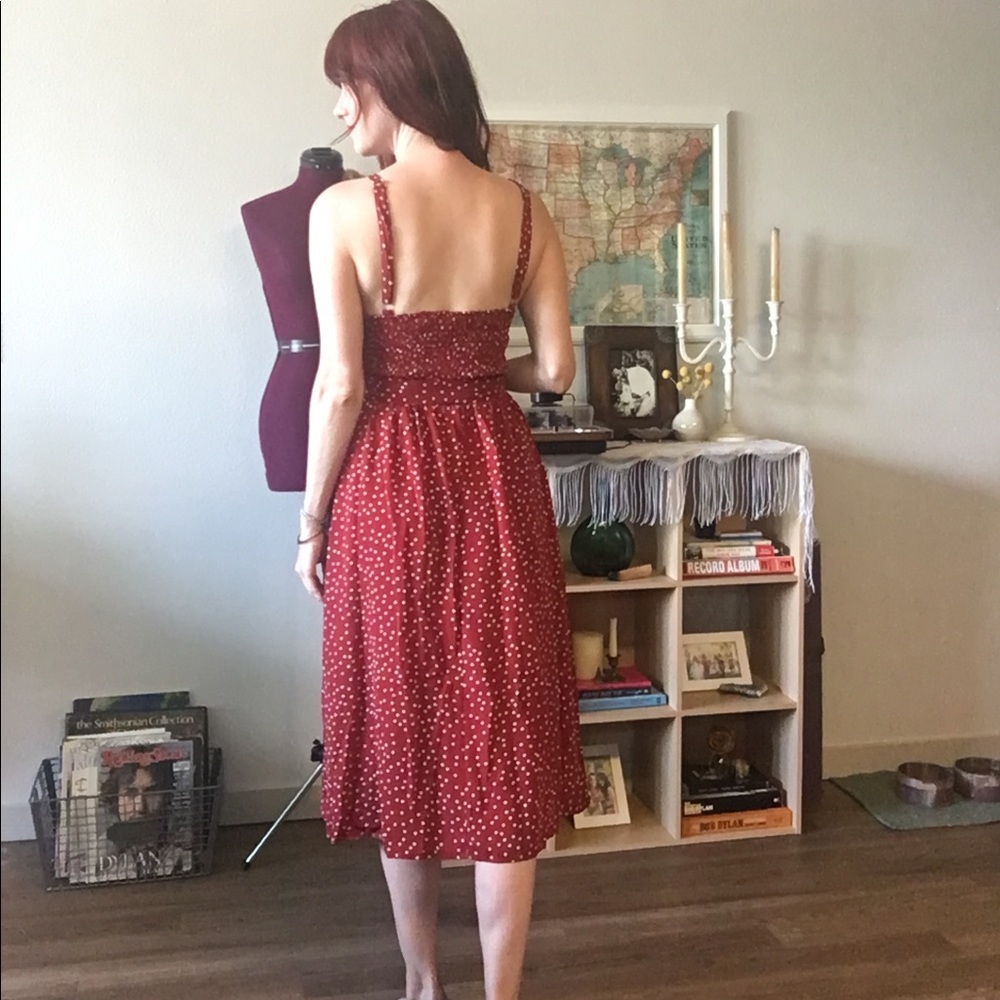 🎉HP🎉 Red Polka Dot Dress - Picture 3 of 4